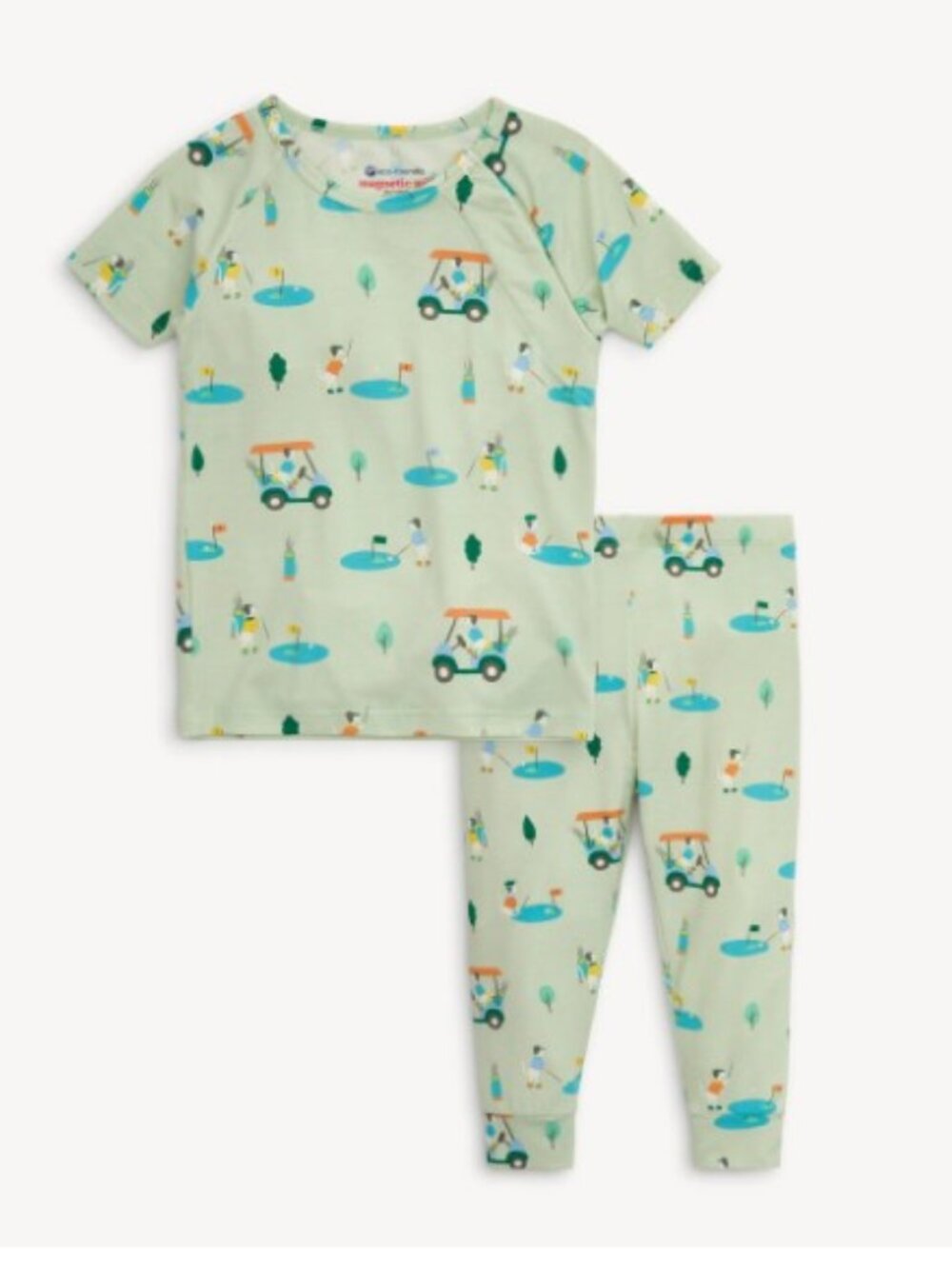 Magnetic Me Pajama Set in Fairway Fetch Print, size 2T
